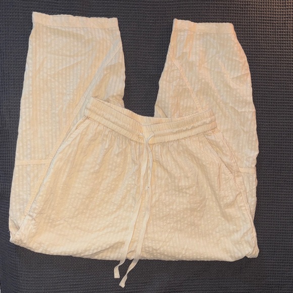 Urban Outfitters Pants - Urban Outfitters Light Cream Drawstring Jogger Pants 100% Cotton size Small New